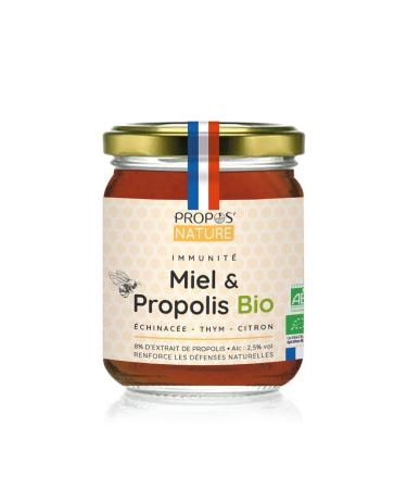 HONEY & PROPOLIS IMMUNITY MIX - 125 g - Certified ORGANIC - No colorings or preservatives - 100% natural - PROPOS'NATURE