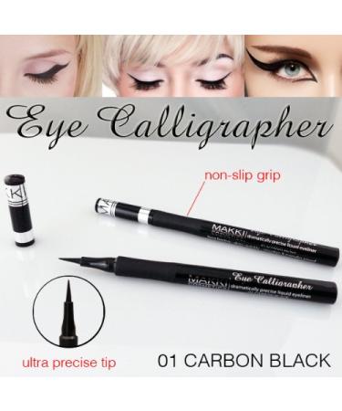 Makki MAKKI Eye Calligrapher: Highly precise and long-lasting liquid eyeliner Carbon Black