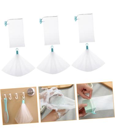 BELLIFFY 6pcs Bubble Net Bath Defoliator Towel Mesh Soap Saver Foaming and Drying Soap Net Bar Soap Pe White - Buy Online on GoSupps.com