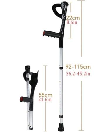 PSMPENG LRVTREC Forearm Crutches Adjustable Aluminum Forearm Crutches with Open Cuff Adjustable Comfortable Durable Wrist Grip for Standard and high Adults Lightweight Lightweight Arm Crutch - Buy Online on GoSupps.com