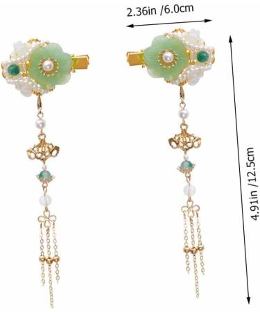 Beaupretty 3 Pairs Tassel Hair Clip Japanese Hanfu Hair Accessories Jade Chinese Hair Accessories for Women Chinese Hair Tassel Wedding Hair Clip Hair Clips Pearl Flower Jade The Flowers Miss - Buy Online on GoSupps.com
