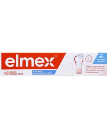 Elmex - Elmex Anti-Caries Whitening Toothpaste - Remineralizes and helps protect against cavities - Bi-active calcium-fluoride shield - Whitening - Effectively removes stains - 75 ml