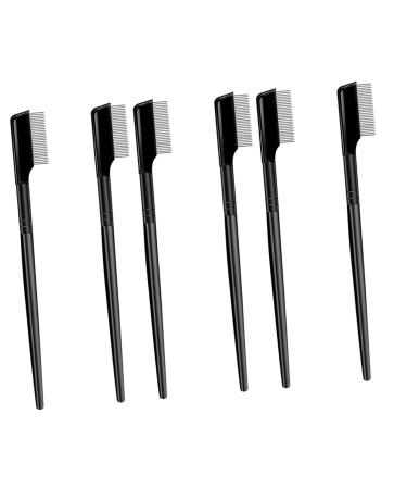 Ipetboom 6 Pcs Eyebrow Comb Stainless Steel Eyebrow Brush Grooming Comb Lash Mascara Eyelash Grooming Tool Eyelash Brush Eyelash Shaping Comb Cosmetic Stainless Steel Small Tools 14X2cmx3pcs Blackx3pcs