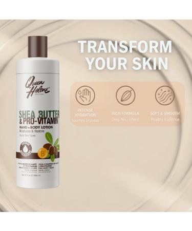 Queen Helene Shea Butter + Pro Vitamin Hand and Body Lotion 32 oz Moisturizing and Restoring Formula for All Skin Types - Buy Online on GoSupps.com
