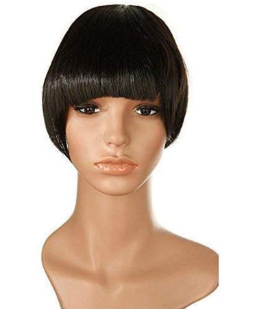 SEGO Clip-in Pony Hairpiece Extensions - Natural Black Fringe Bangs One Piece Hair Extension | Realistic Look for Effortless Style - Buy Online on GoSupps.com