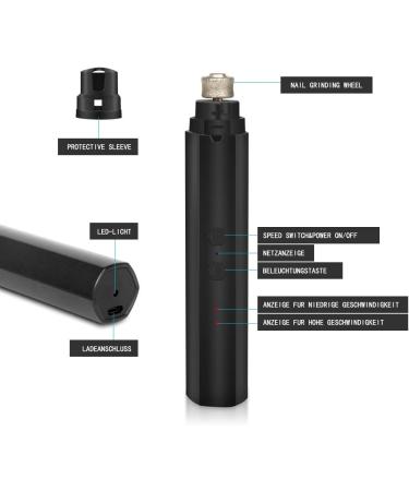 Bisnuy Professional 2-Speed Electric Dog Nail Grinder for Painless Grooming - Rechargeable Pet Nail Trimmer for Dogs & Cats - Buy Online on GoSupps.com