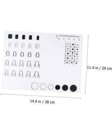 HAPINARY Nail Art Soft Silicone Pad Silicone Stamping Plate Nail Polish Practice Pad Nail Art Stamping Mat Nail Sticker Guide Nails Silicone Mat Manicure Mat 38x29cm White - Buy Online on GoSupps.com