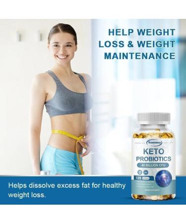 Keto Probiotics (120 Capsules) Weight Loss Fat Burning Digestive Support Liver Detox - Buy Online on GoSupps.com