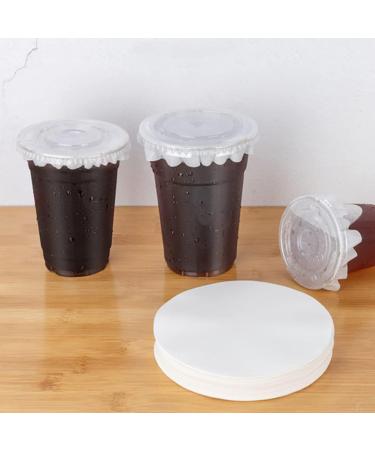 HEMOTON 500pcs Leak-Proof Sealing Paper Bottle Sealing Papers Coffee Strainer Paper Filter Paper Replacement Sealer Machine Disposable Cup Lid Sealer Filling Travel White Tea Cup re-usable 11.5X11.5X0.05CM - Buy Online on GoSupps.com