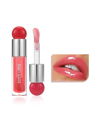 Big Brush Head Lip Gloss Moisturizing & Nourishing Lip Oil Non-Sticky Long Lasting Jelly Liquid Lipsticks Lip Tint Lip Glaze Makeup Gift for Women (# 104)