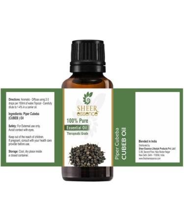 Cubeb Oil 100% Pure Natural Essential Oil - Therapeutic Grade Uncut 15ml (0.51 Fl.Oz) - International Shipping Available - Buy Online on GoSupps.com