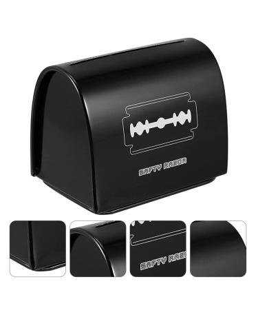 Minkissy Razor Disposal Case for Men - 2-Pack Safety Razor Slice Bank & Container (6.5x6cm) - Black - Buy Online on GoSupps.com