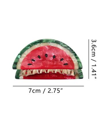 Watermelon Hair Clips: Small Claw Clips for Girls & Women | Acetate Hair Accessories - Buy Online on GoSupps.com
