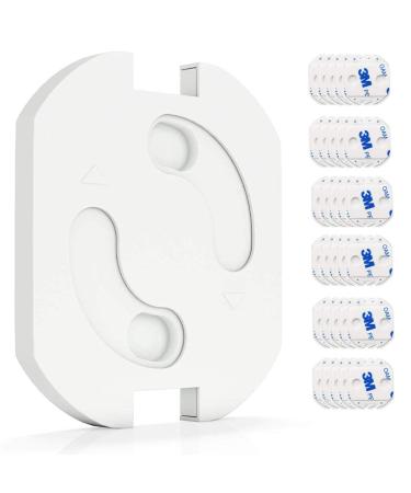 30 pieces Conecto socket protection socket fuse child locking for socket with rotary mechanism with a large -scale 3m tape white