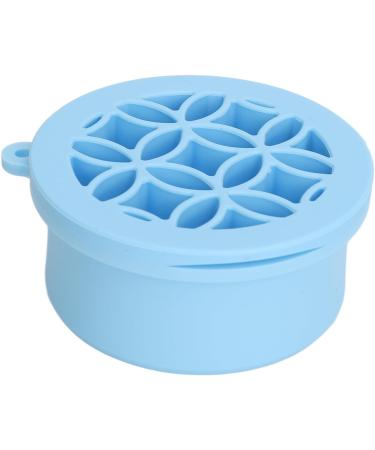 Makeup Brush Cleaning Bowl Space Saving Multifunctional Makeup Brush Scrubber Palm Size 2 in 1 Foldable for Home (Blue) - Buy Online on GoSupps.com