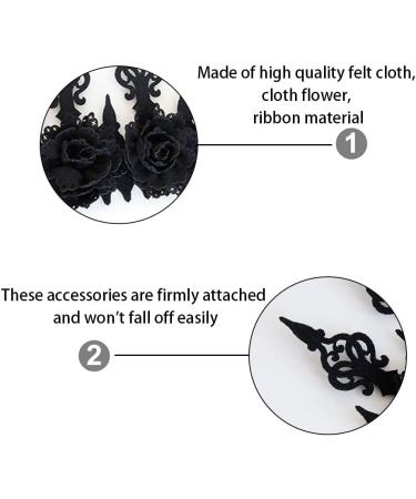 Headband Dark Gothic Forehead Chain Lace Head Wrap for Witch Makeup Masquerade Show - Buy Online on GoSupps.com