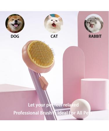 ZALER Self Cleaning Cat Brush | Shedding and Grooming Tool for Dogs | Removes Loose Undercoat and Tangled Hair | Short and Long Haired Pets | Purple (1 Piece) - Buy Online on GoSupps.com