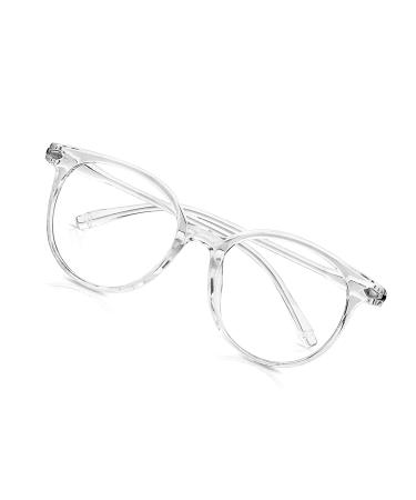 Craebuer Clear Glasses for Women Men, Retro Round Blue light Blocking Reading Eyeglasses with Lightweight Frame, Anti Eyestrain UV Glare Filter Eyewear - Buy Online on GoSupps.com