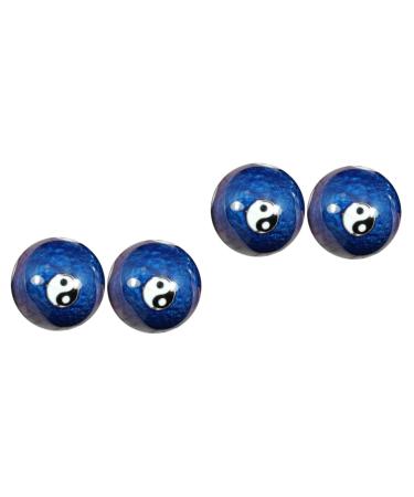 Beavorty 2 sentences Hand massage balls Baoding balls train practice hand baoding balls for your hands chattering small baoding balls with bell play Stressball ceramic fitness mx2pcs bluex2stk