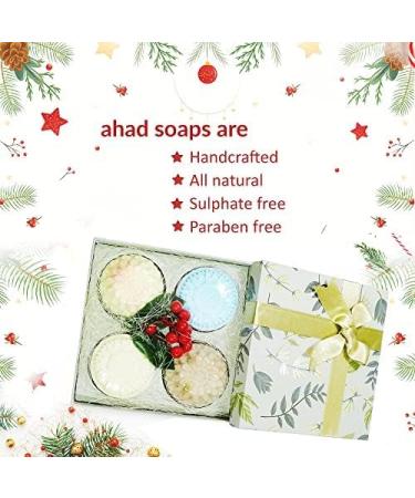 Festive Gift Box by ahad Handcrafted Soap with Zero Chemical l Pure & Organic Soap with Essential Oils | Handcrafted Ahad Soaps Gift Box gift Box for Christmas - Buy Online on GoSupps.com