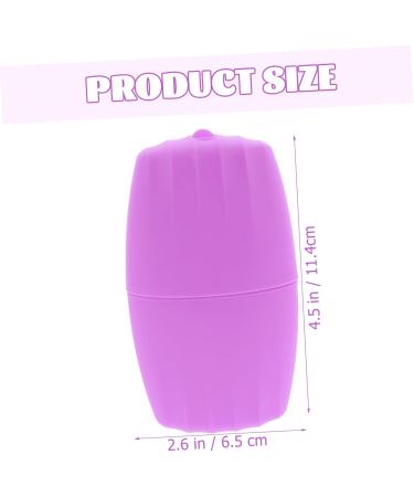 DOITOOL Ice Rollers Ice Facial Roller Cool Rolling Globe Ice Ball Skin Roller Cooling Globes for Eyes Facial Ice Roller Ice Roller Puffiness Purple Face Ice Bag Silica Gel 11.4x6.5cm Purple - Buy Online on GoSupps.com