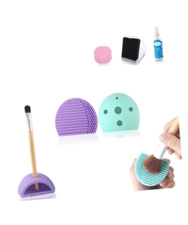 FRCOLOR 2 Pcs Makeup Brush Cleaning Pad Organizer