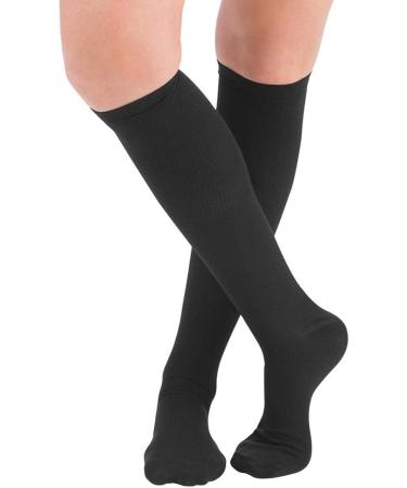 Collections Etc Men's Compression Trouser Socks - Black Large, 15-20 mmHg, Made in USA - Buy Online on GoSupps.com