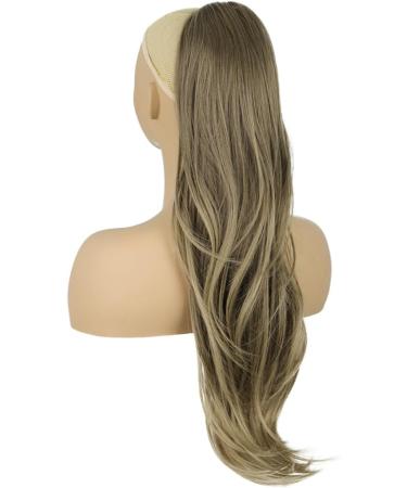 PORSMEER Ombre Brown Drawstring Ponytail Extension 26 Inch - Natural Straight Wavy Synthetic Hairpiece for Women - Daily and Party Wear - Buy Online on GoSupps.com