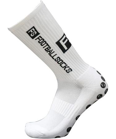 Buy CRGANGZY Round Silicone Suction Non-Slip Football Socks | Sports Training Sock (White) AV02 - International Shipping Available - Buy Online on GoSupps.com