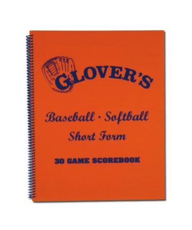 Glover's Scorebooks Short Form Baseball/Softball Scorebook (30 Games)