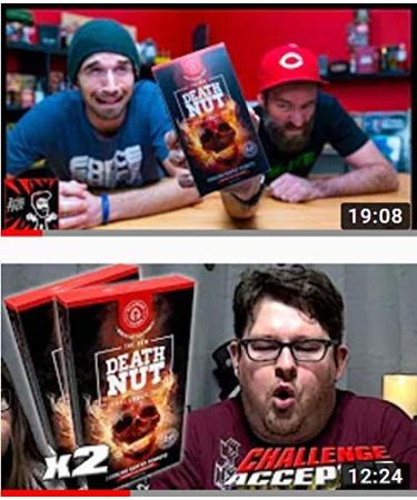 Death Nut Challenge V2.0 - Carolina Reaper Peanuts with Ghost Pepper & Moruga Scorpion - Improved Flavor & Crunch - Buy Online on GoSupps.com