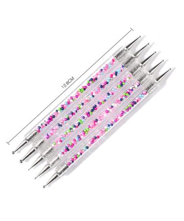 Lurrose 5pcs Nail Pencil Accessories - Acrylic Dotting Pens Double Head Stylist & Gemstone Bead Tools for Nail Art - Buy Online on GoSupps.com