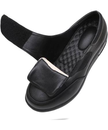 Yytcsjz Men Adjustable Diabetic Shoes Wide Width - Black Size 12 | Soft Safety Sneakers for Foot Swelling - Buy Online on GoSupps.com