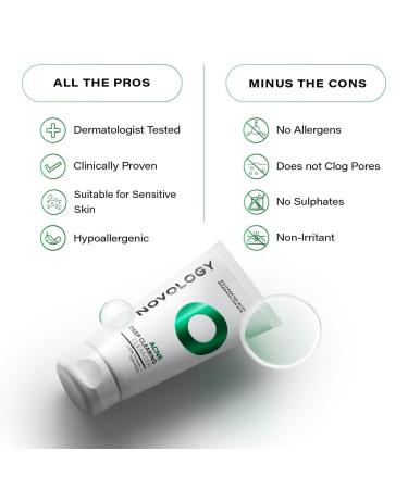 RUVYAA N.ovology Acne Deep Clearing Cleanser with Thymol+Terpineol| Face Wash for Acne Whiteheads Blackheads| Gentle Non-Drying Formula Suitable for Sensitive skin| 150g - Buy Online on GoSupps.com