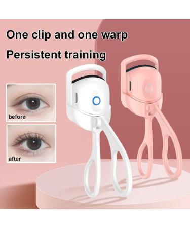 Heated Eyelash Curler - USB Rechargeable 2 Heating Modes Long-Lasting Natural Curling - Available in Pink & Green - Buy Online on GoSupps.com