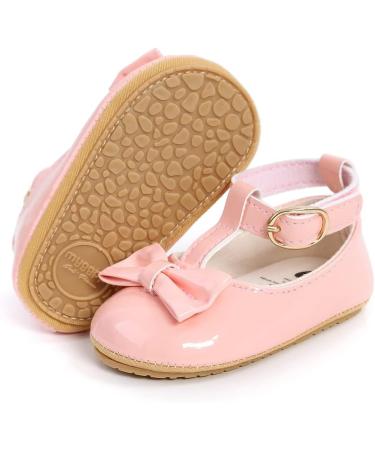 Baby Anti-Slip PU Leather First Walking Shoes| 12-18 Months Pink| Soft Sole Toddler Sneakers for Boys and Girls| Infant Prewalkers with Sock| 0-18 Months - Buy Online on GoSupps.com