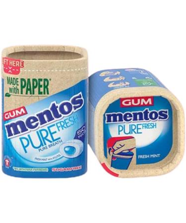 Mentos Pure Fresh Sugar Free Chewing Gum Paperboard Freshmint 50 Pieces (Pack of 6) Freshmint 50 Count (Pack of 6) - Buy Online on GoSupps.com