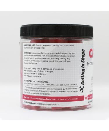 ArtsBear Getting in Shape Creatine Monohydrate Gummies - 5000mg Creatine Raspberry Flavor 120 Count - Vegan Sugar-Free Boosts Performance & Recovery - Buy Online on GoSupps.com