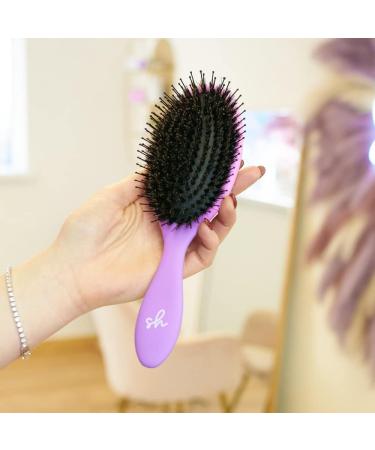 Simply Hair Ultimate Extension Brush & Detangler - Anti-Static Dual Bristle Design - Pink & Purple Ombre - Ideal for All Hair Types & Extensions - Buy Online on GoSupps.com