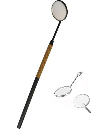 Kinzio Dental Mouth Mirror - Curved Angle Inspection Tool for Oral Care & Eyelash Extensions (Black Gold) - Buy Online on GoSupps.com