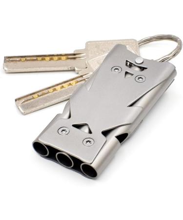 150dB Loud Stainless Steel Emergency Whistle - Makstore Silver Signal Whistle 58x27mm | International Shipping - Buy Online on GoSupps.com