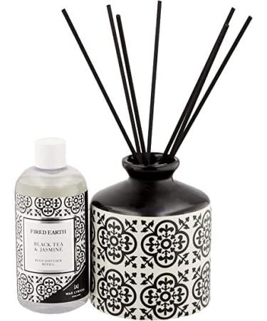 WAX LYRICAL Fired Earth Ceramic Tea & Jasmine Reed Diffuser Gift Set - 200ml | Black & White - Ideal International Shipping - Buy Online on GoSupps.com
