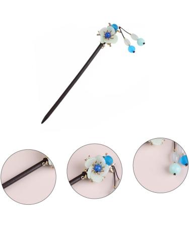 minkissy 1pc Updo Hairpin Hair Stick Pin Hair Chopsticks Retro Hairpin Bun Hair Clip Curly Hair Stick Chinese Hair Sticks Vintage Hairpin Jade Hair Stick The Flowers Wooden Stone Flower - Buy Online on GoSupps.com
