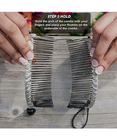 Lizusidtsy Vintage Fashion Banana Hair Clip Hair Accessory Stretchable Banana Comb for Girl Blue - Buy Online on GoSupps.com