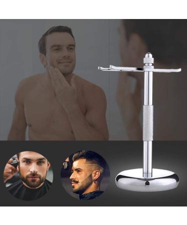 Durable Stainless Steel Razor Holder & Shaving Brush Organizer for Men - Fashionable & Practical 7x15cm Silver - Buy Online on GoSupps.com