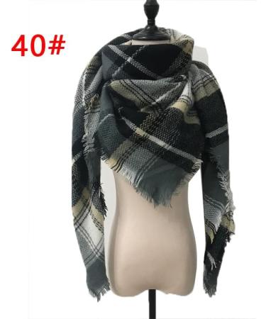 Shop Hanxiulin Ladies Printed Neckerchief Scarf - Wool Neck Warmer & Triangular Casual Wrap in Green | International Shipping Available - Buy Online on GoSupps.com