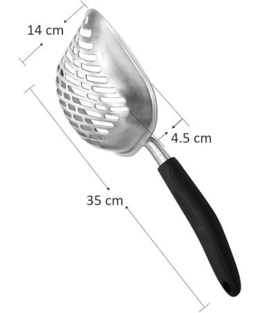NzamBles Cat Litter Scoop | Comfortable Stainless Steel Pet Litter Scoop for Dogs & Cats - International Shipping Available - Buy Online on GoSupps.com
