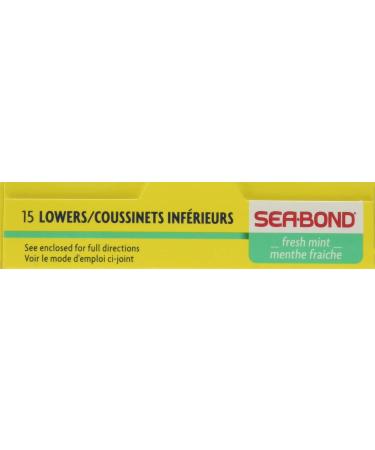 Sea Bond Secure Denture Adhesive Seals Fresh Mint Lowers 15 Count - Buy Online on GoSupps.com
