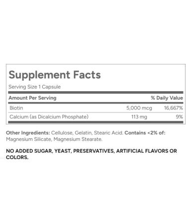 21st Century Biotin 5000 Mcg Capsules 110-Count by 21st Century - Buy Online on GoSupps.com