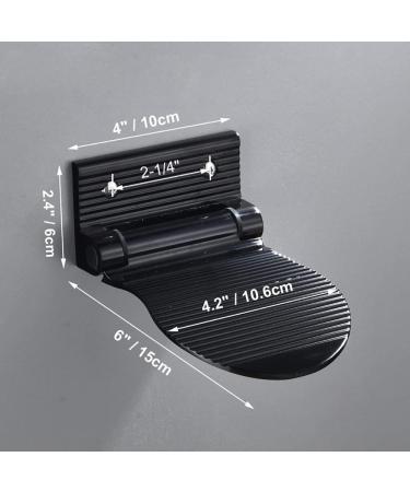 GODECOR Solid Alloy Metal Shaving Pedestal | Black Leg Pedestal for Shower | Folding Foot Rest for Hotel | YL00029 (Black) - Buy Online on GoSupps.com